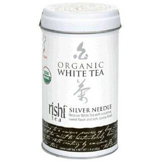 Rishi Organic White Tea, Silver Needle Loose Tea, 1.41 Ounce Tin (Pack 