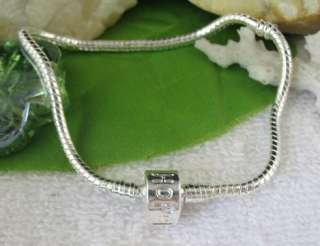 Silver plate Hope Clasp Charm Bracelet 22cm #18367  