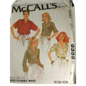 McCalls 6555 Pattern Misses Set of Blouses Size 12  
