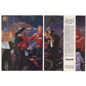  1989 Alices Restaurant Woodside CA Kawasaki Ninja Print 