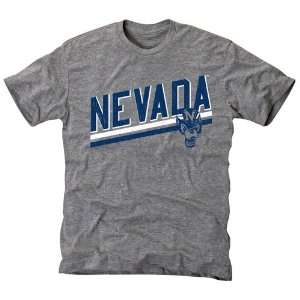  Nevada Wolf Pack Rising Bar Tri Blend T Shirt   Ash 