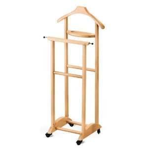   272 N Natural Beech Wood Valet Stand with Tray 272 N
