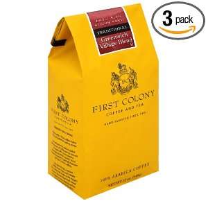 First Colony Greenwich Village Blend Medium, Whole Bean Collection, 12 