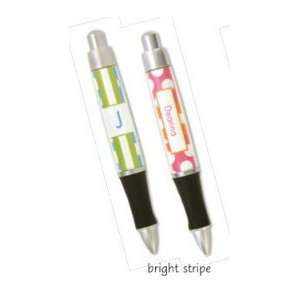    Personalized Bright Stripe Pens   Initial or Name