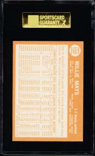 1964 Topps #150 Willie Mays SGC 96  