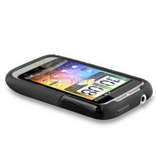   Candy TPU Skin Case Cover+Car Charger+Film For HTC Wildfire S  
