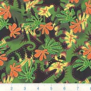   Passion Wacky Leaves Green Fabric By The Yard Arts, Crafts & Sewing