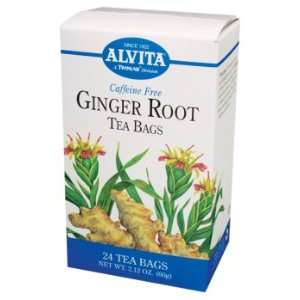 Alvita   Ginger Root (Caffeine Free), 24 bag  Grocery 