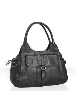 Cole Haan black pebble leather Village medium shoulder bag   
