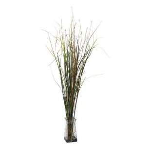    Nearly Natural Grass & Bamboo W/Glass Vase Silk Plant Electronics