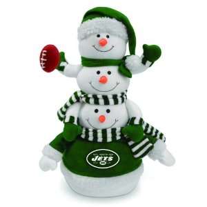  NFL New York Jets Plush Towering Triple Snowman Christmas 