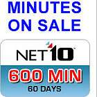 900 NET10 Minutes Airtime REFILL CARD on SALE $59.59