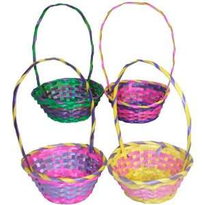  Multi Colored Bamboo Baskets (1 dz) Health & Personal 