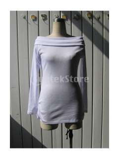 Sexy Women Casual Off the Shoulder Long Sleeve T shirt Tunic White 