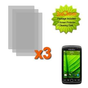   3X Custom Fit Clear Screen Guard Protector For BlackBerry Torch 9850