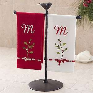    Personalized Hand Towels   Holiday Mistletoe