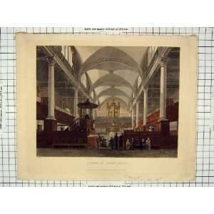 1815 Interior Christ Church Cathedral Mackenzie Havell  
