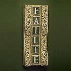 Failte Wall Plaque Cream and Green 6 Wide x 15 tall x 1 3/4 thick