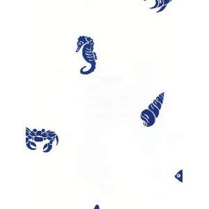  The Coast is Clear Navy on White Wallpaper in Just Kids 