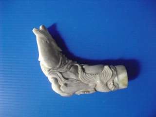    Knife Handle/Cane Handle with Dolphin and Mermaid carving  