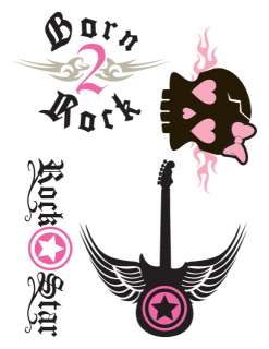 Girly Girl Pink Rock Star Iron On T Shirt Transfer #1  