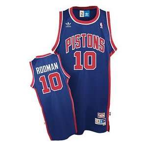  Detroit Pistons Dennis Rodman Adidas Team Color Throwback 