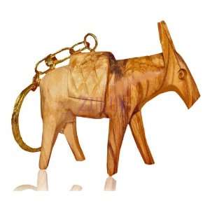  Olive Wood Donkey Key Chain 