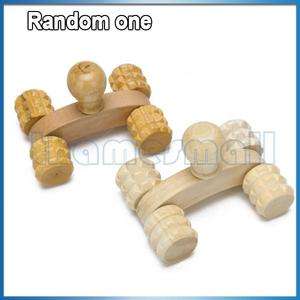 Mini Wooden 4 Rolling Wheels Arms Body Massager Roller  
