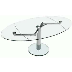  9042 Expandable Glass Swivel Table