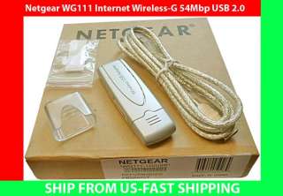 NETGEAR WG111 Wireless G USB 2.0 54Mbp Network Adapter  