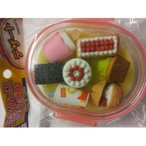 Iwako Japanese Erasers  Dessert 7 Piece Box Set 