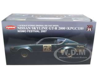 Brand new 118 scale diecast model of Nissan Skyline GT R 2000 KPGC110 