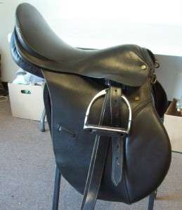 Regent Dressage English Black Leather Saddle 16 Med Wide  