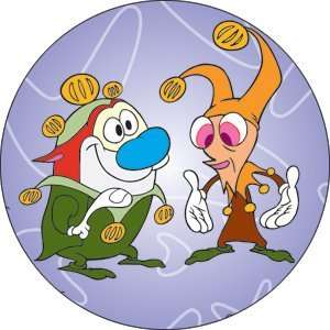  Ren and Stimpy Jesters Button B RS 0006 Toys & Games