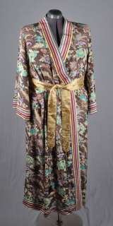NWT SOFT SURROUNDINGS Silk Crepe Bohemian Print Robe Caftan Wrap Dress 