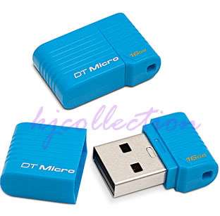 Kingston 16GB 16G USB Flash Pen Drive Mini Nano Tiny Blue DataTraveler 