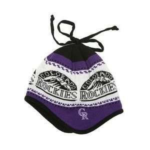 Colorado Rockies Saber Tooth Knit Cap   Purple/Black/White One Fits 