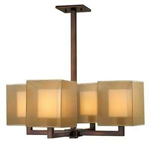  Fine Art Lamps 331240ST Quadralli 4 Light Chandelier, Rich Bourbon 