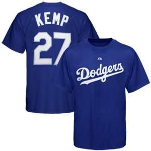  Matt Kemp Los Angeles Dodgers Blue Name and Number T Shirt 