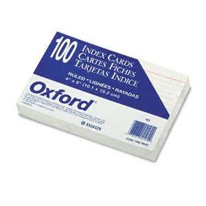  Oxford® Ruled Index Cards, 4 x 6, White, 100 per Pack 