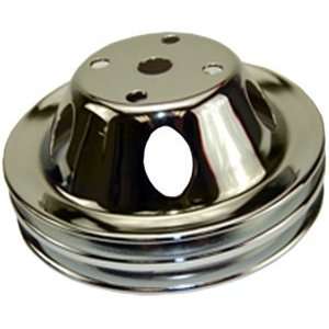   Performance A70373 SBC CHEVY 2 Groove Chrome Long Water Pump Pulley