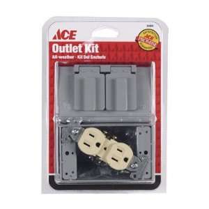  3 each Ace Weatherproof Duplex Outlet Kit (34404)