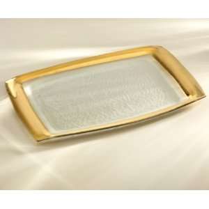  Roman Antique rectangular tray Handmade glass 11 x 18 