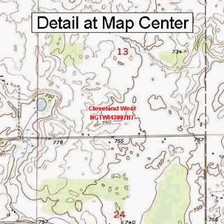 USGS Topographic Quadrangle Map   Cleveland West, Wisconsin (Folded 