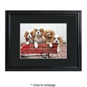    Personalized Wagon of Puppies Framed Print