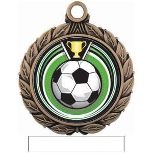  Custom Soccer Eclipse Insert Medal M 8501 BRONZE MEDAL 