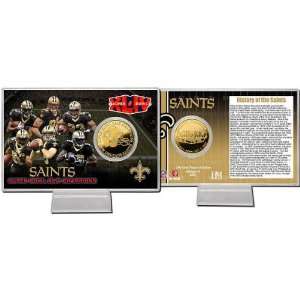 Saints Super Bowl 44 Champs Bronze Coin Card  Sports 