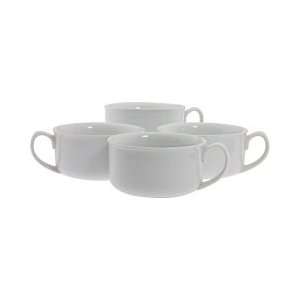  BIA Cordon Bleu Porcelain Soup Cup with Handle, White, Set 