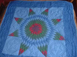 AMISH QUEEN SIZE QUILT HAND MADE NEW AMERICAN MADE  