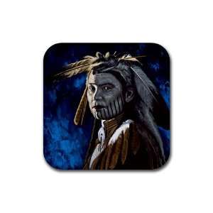  Indian Native American Rubber Square Coaster set (4 pack 